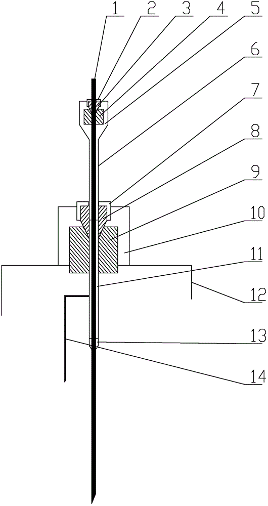 Liquid metal level probe and using method thereof