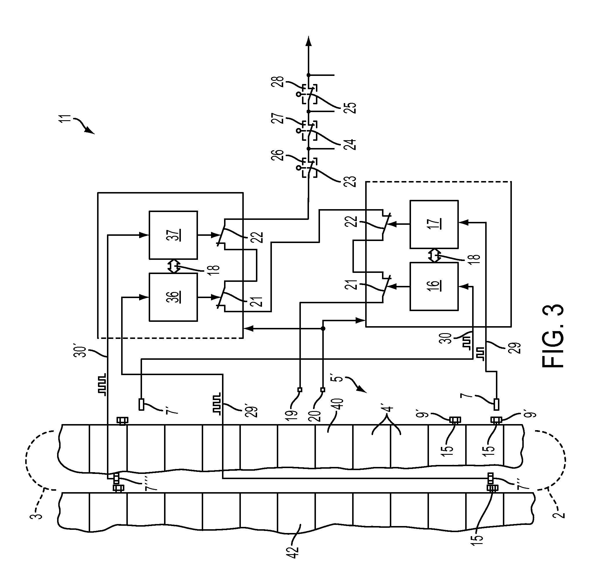 Device and method for monitoring an escalator or moving walkway