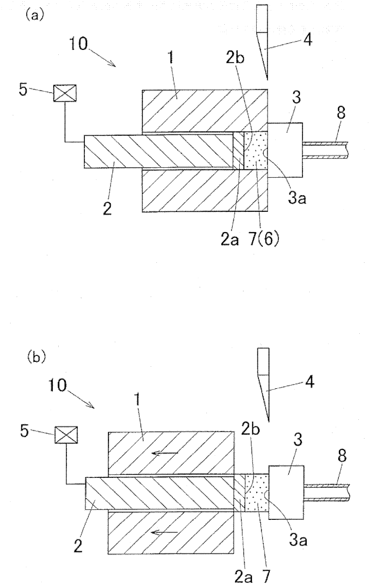 Extrusion processing method and extrusion processing device