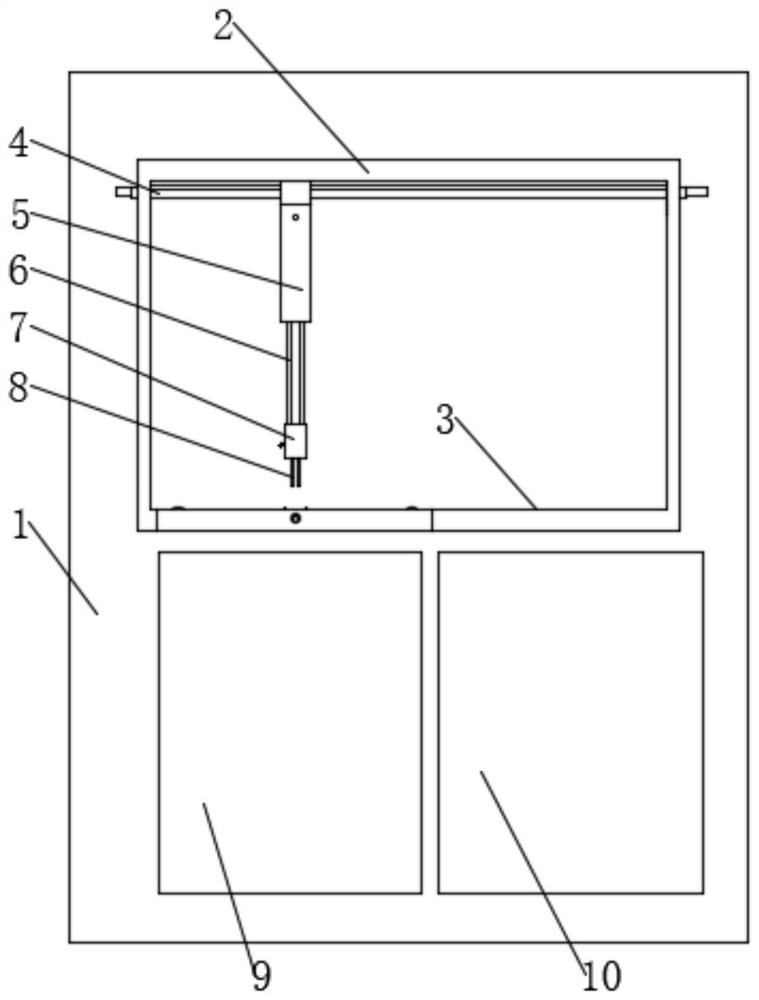 Totally-enclosed garbage station with bag breaking robot