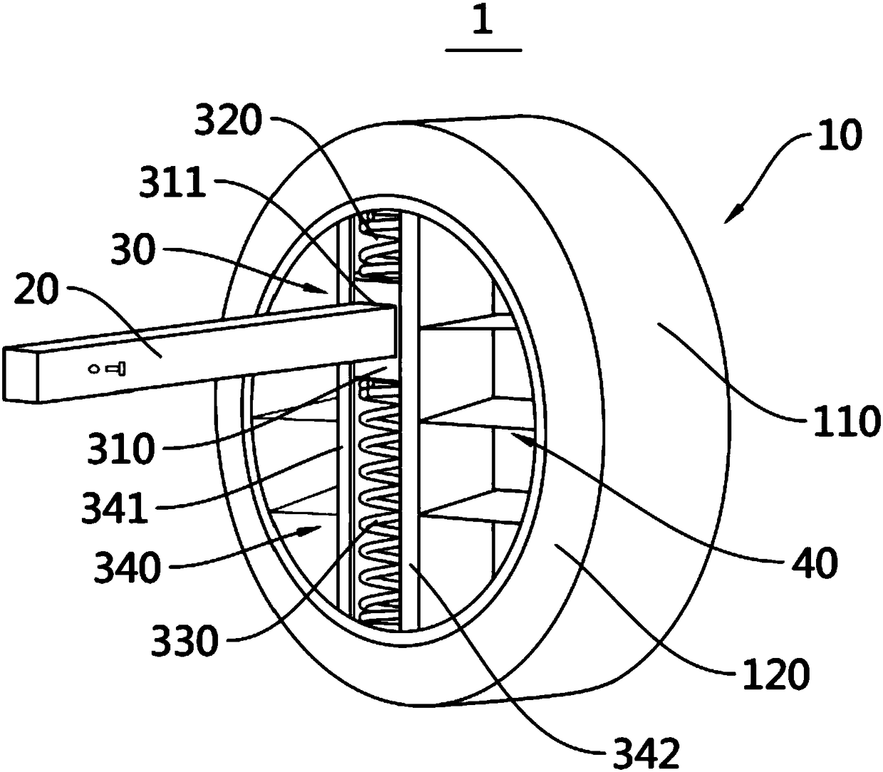 Trundle capable of lifting transverse shaft and avoiding vibration and vehicle