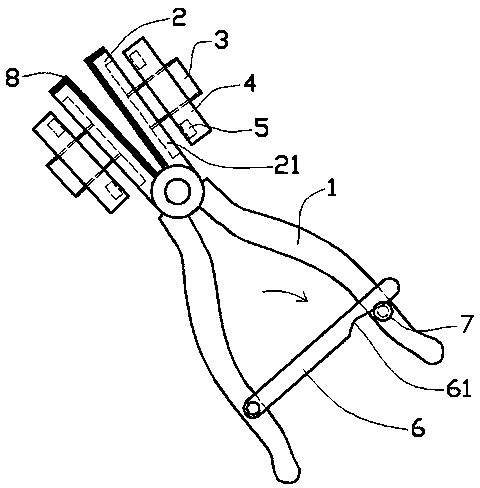 Magnetic force tongs device