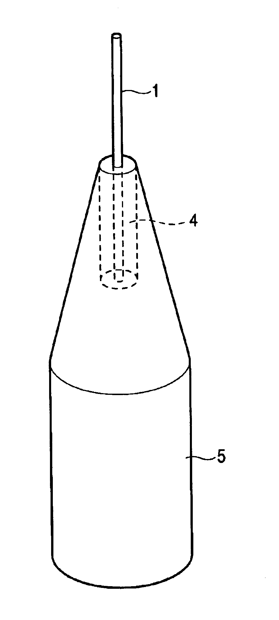 Emission source having carbon nanotube, electron microscope using this emission source, and electron beam drawing device