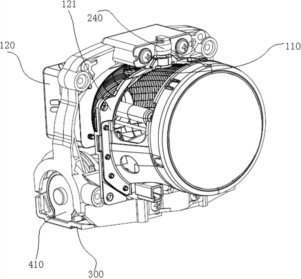 Modular autonomous compliance steering device and steering method for automobile headlamp