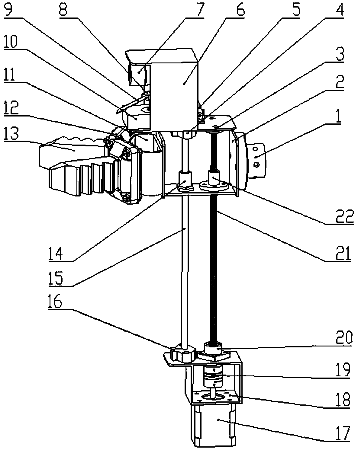 The end effector of a cucumber picking robot