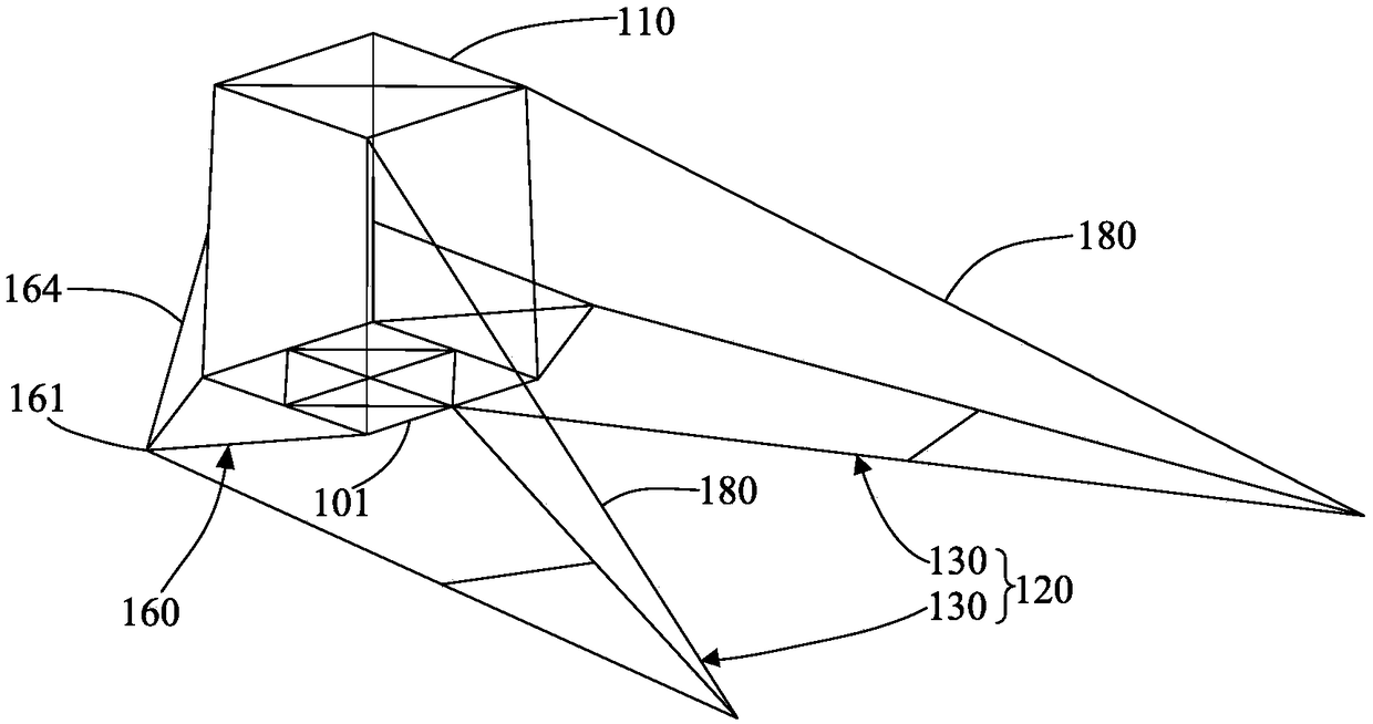 Double-apex cross arm and power transmission tower