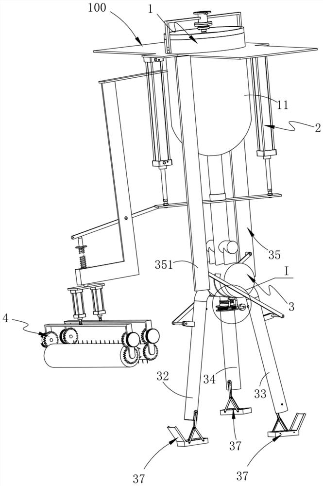 Air-entrained concrete defoaming pouring device