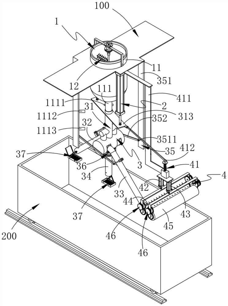 Air-entrained concrete defoaming pouring device