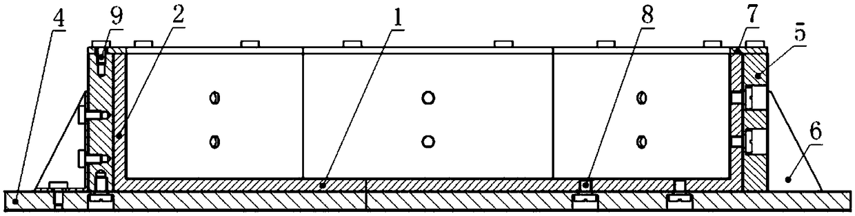 Curing forming tool and method for honeycomb sandwich structure