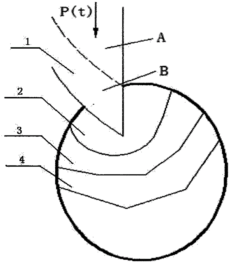 A method of splitting and breaking large-sized pebble boulders with a shield heavy-duty tearing knife