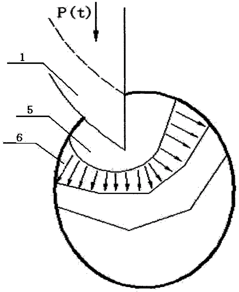 A method of splitting and breaking large-sized pebble boulders with a shield heavy-duty tearing knife
