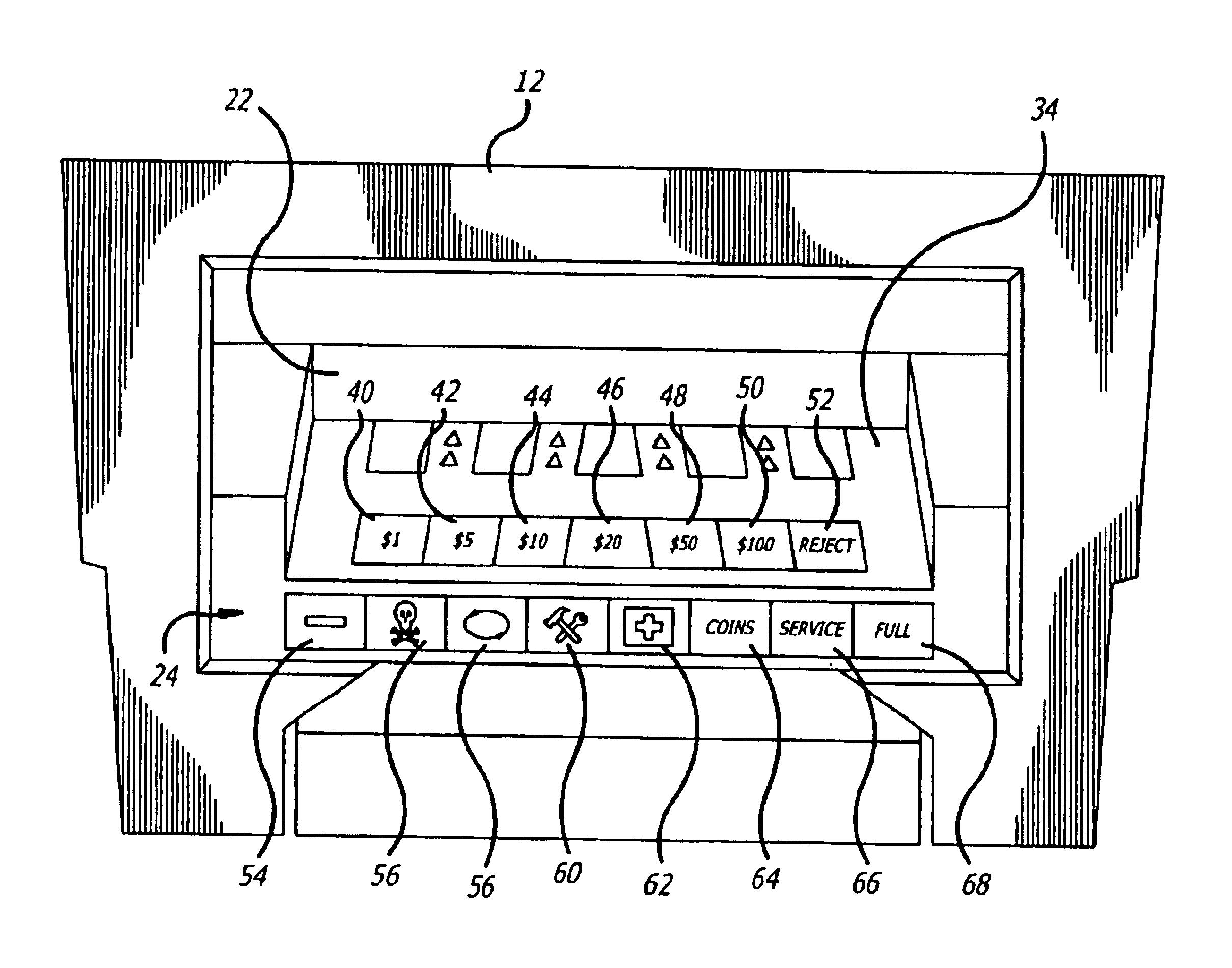 Enhanced bezel for currency acceptor