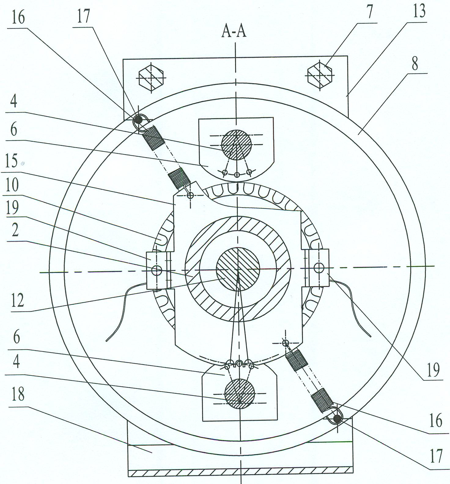 Speed limiter with electromagnet and built-in photoelectric encoder