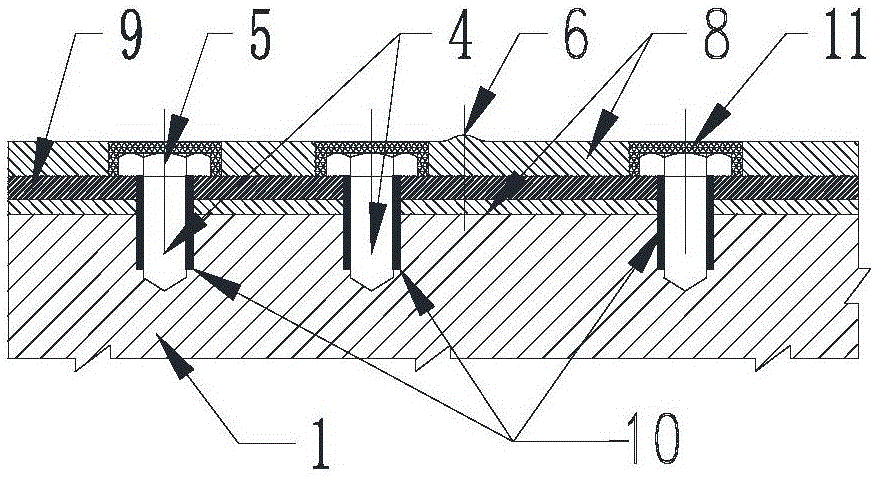 Steel-plastic composite anti-wear plate for water guide sealing structure of water turbine