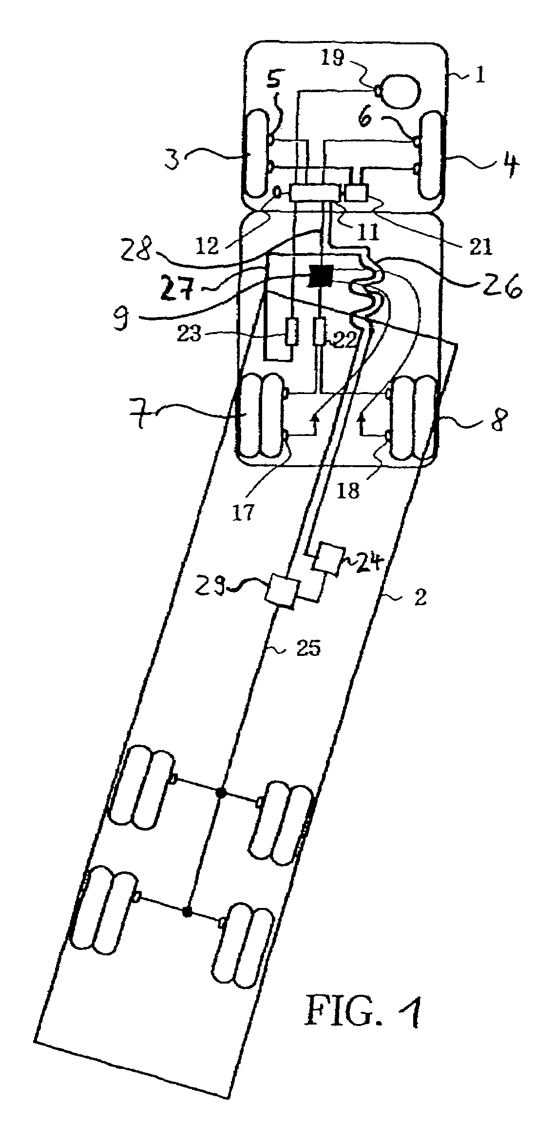 Method for controlling the brake system of a vehicle train