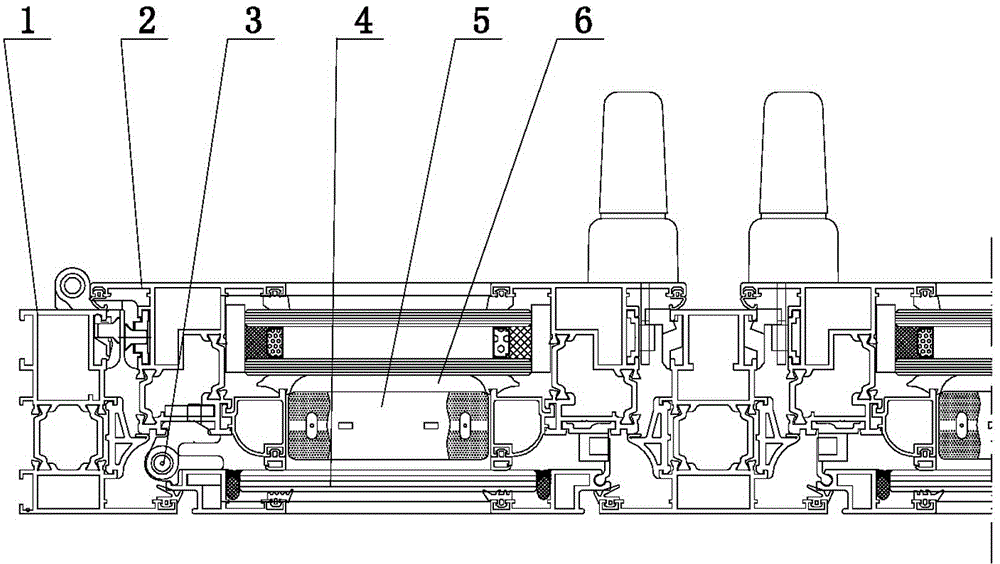 A ventilated glass heat-insulating window