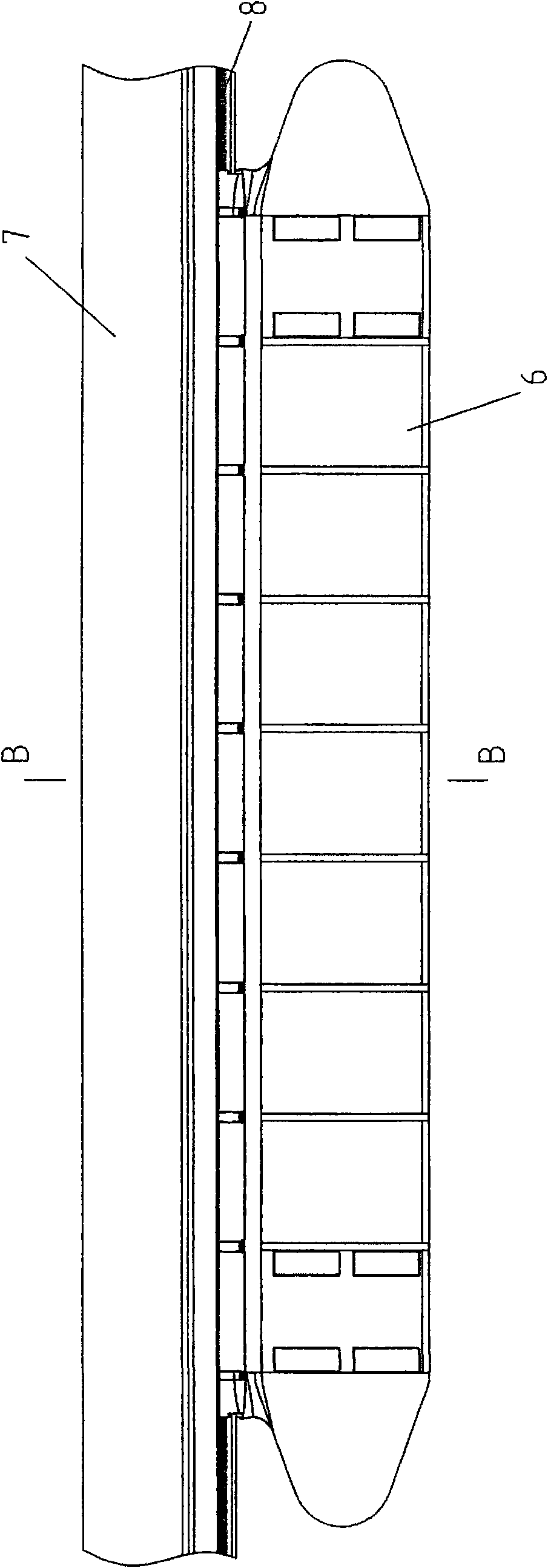 Inverted T-shaped composite monorail