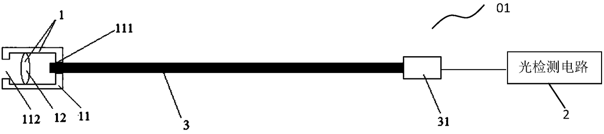 A light intensity test device, system and application thereof capable of withstanding high electromagnetic radiation field