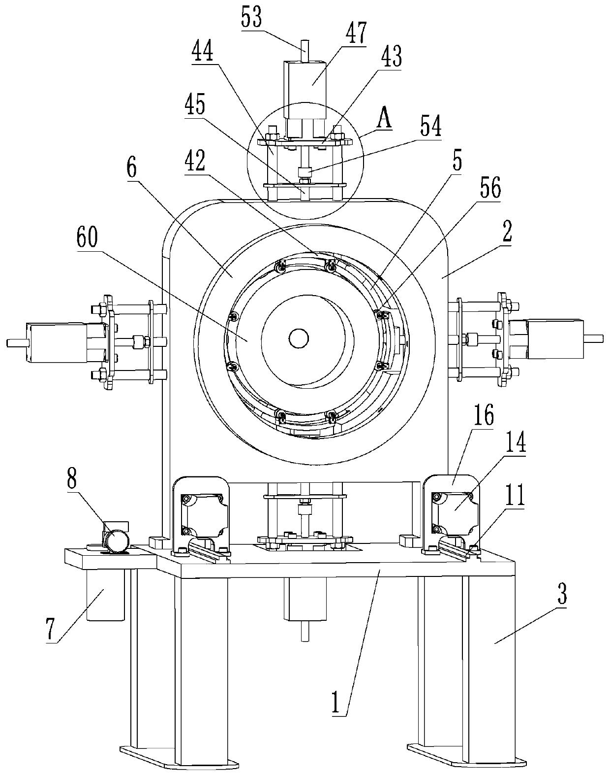 Multifunctional cutting tooth machining device and work method thereof