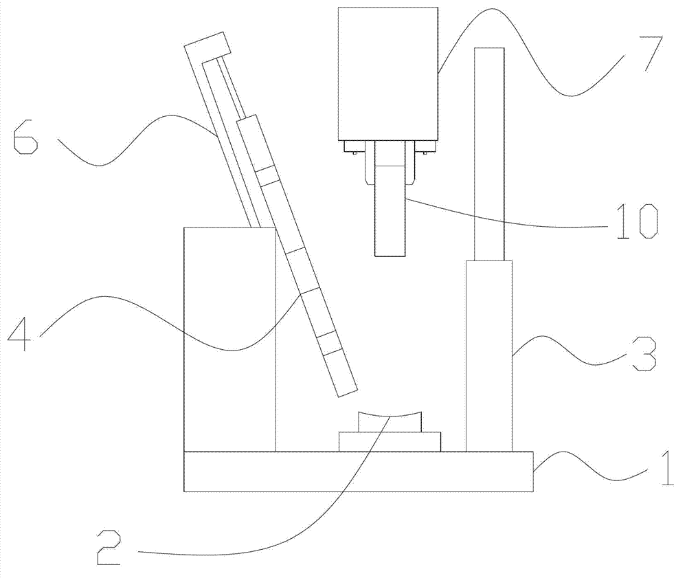 Device for drilling oblique hole in hub