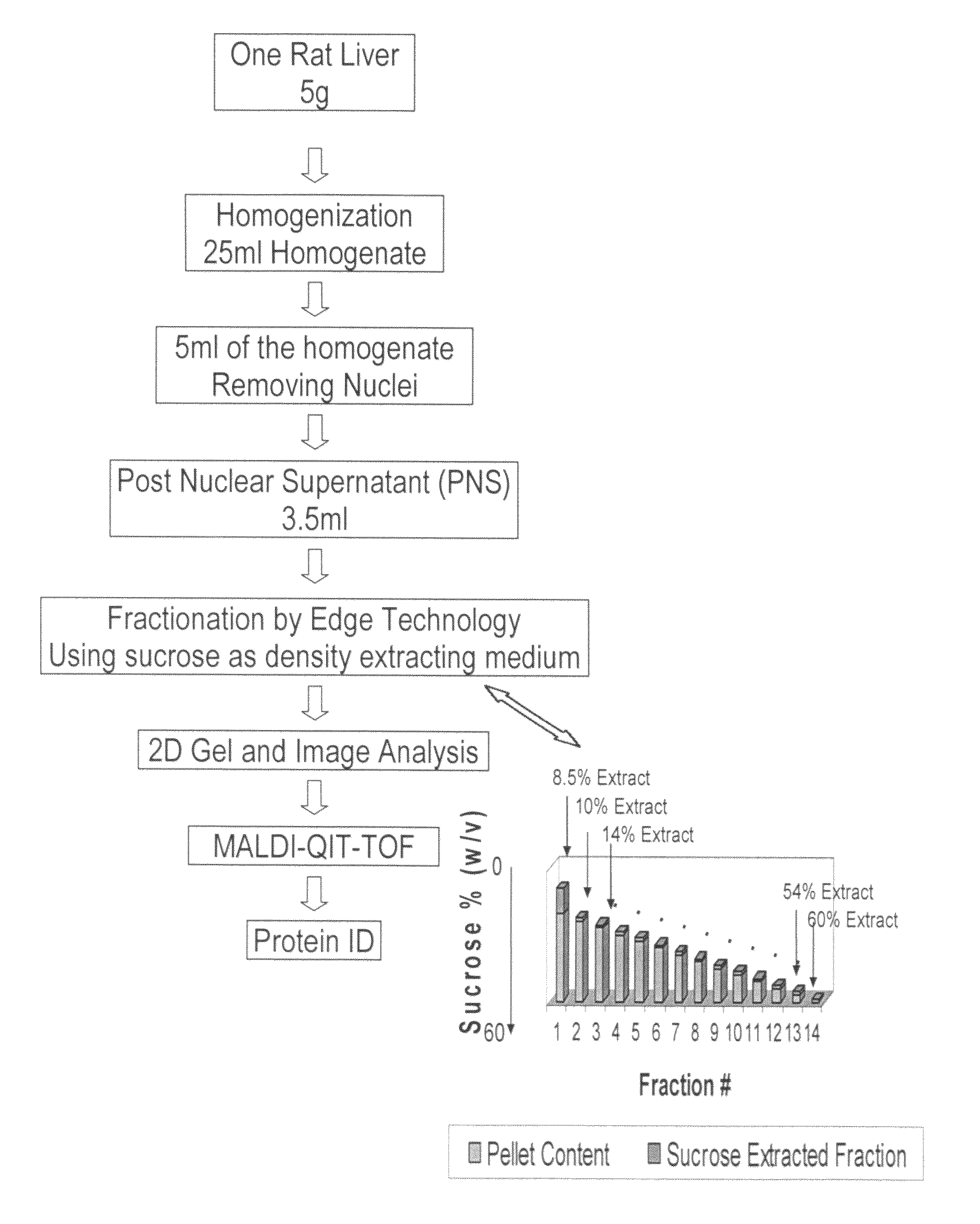 Method for the fractionation and separation of particles by step-wise gradient density extraction