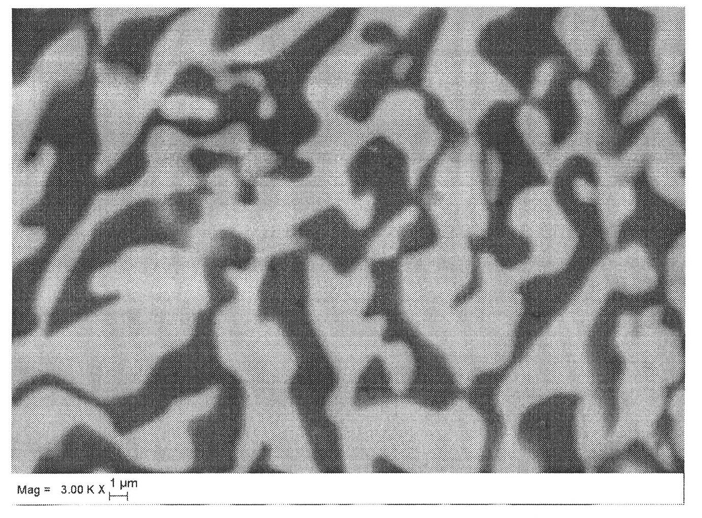 Method for obtaining texture topography of alumina-based binary eutectic melt growth ceramic