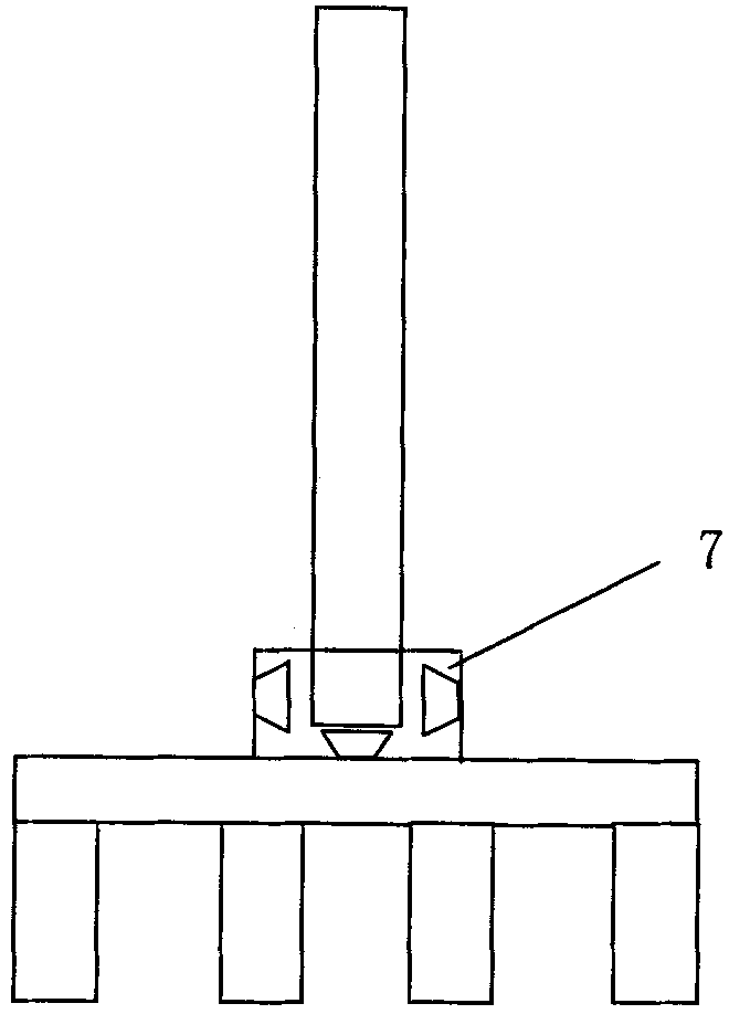 Connecting structure of aluminum electrolytic prebaked anode guide bar and steel jaw and preparation method thereof