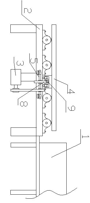 Material pushing device of stainless steel solid melting furnace