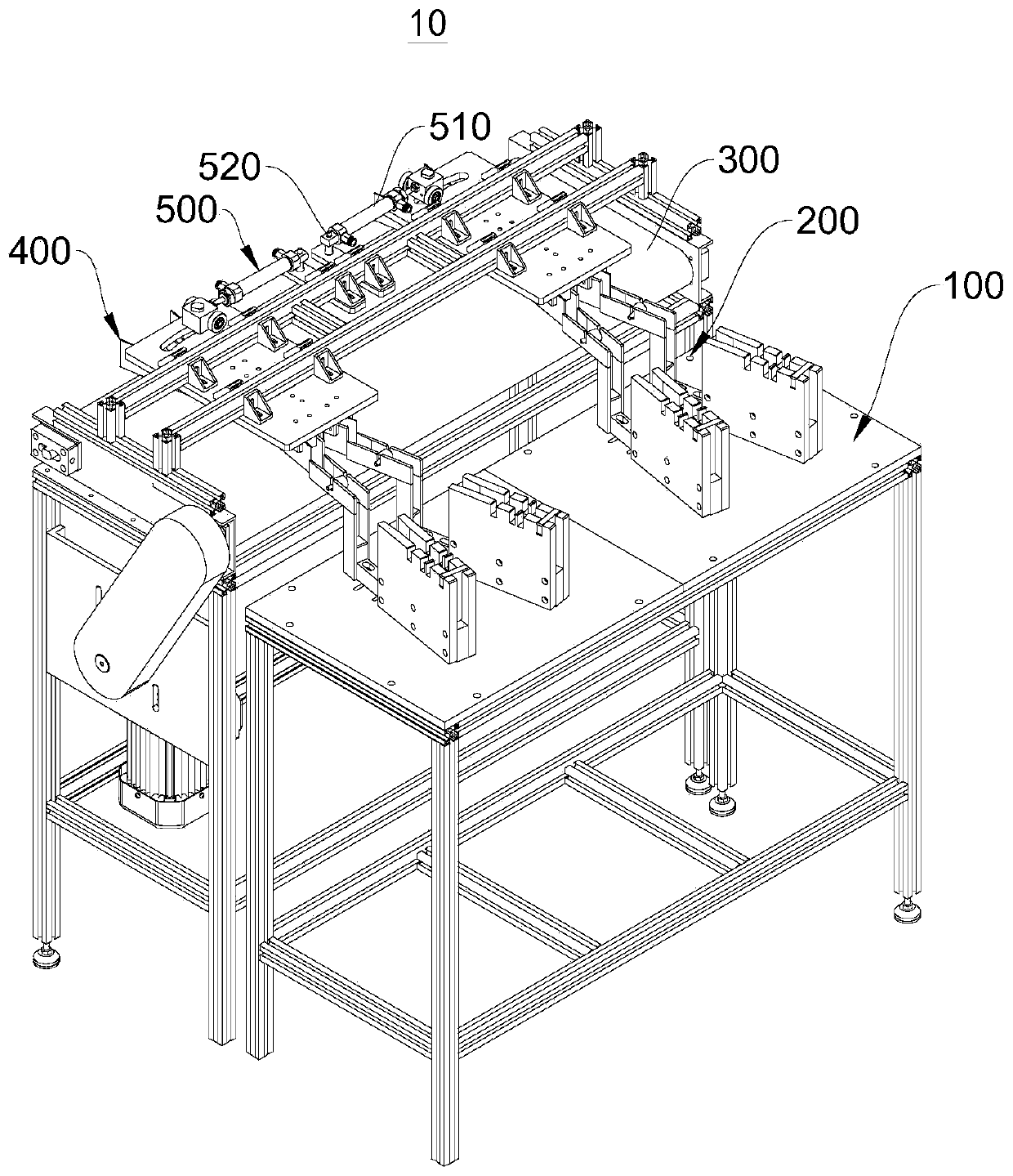 Automatic collecting equipment for evaporator flat tubes and production line