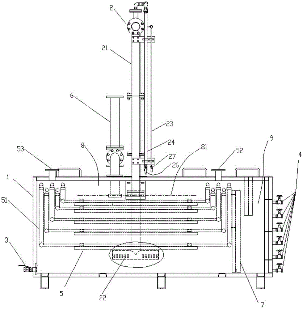 Oil-water separating device, and oil sludge separating apparatus including same