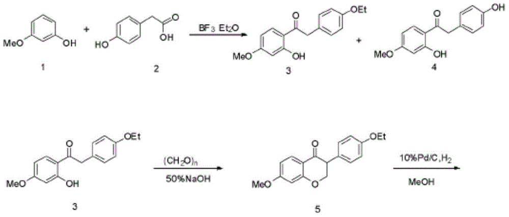 Synthetic method for equol