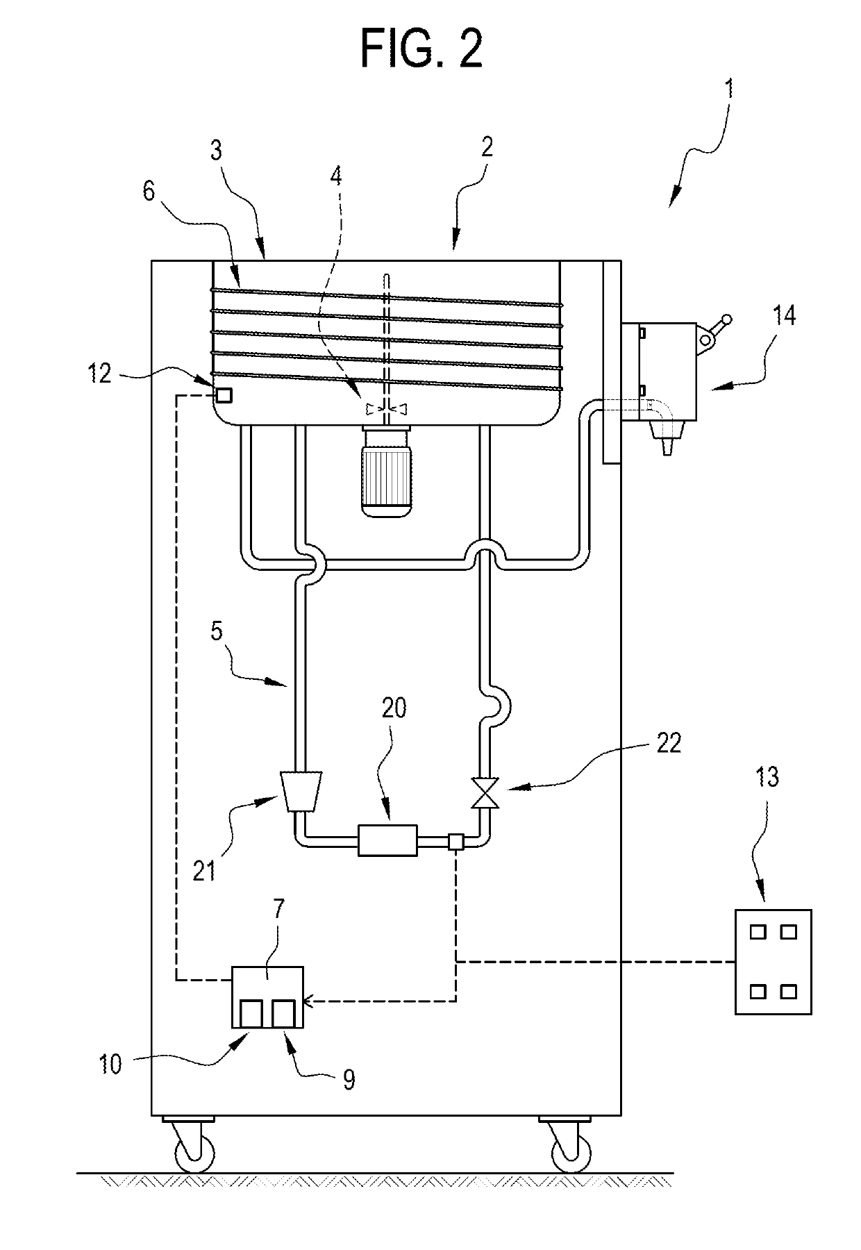 Machine for making liquid or semi-liquid food products and production system comprising the machine