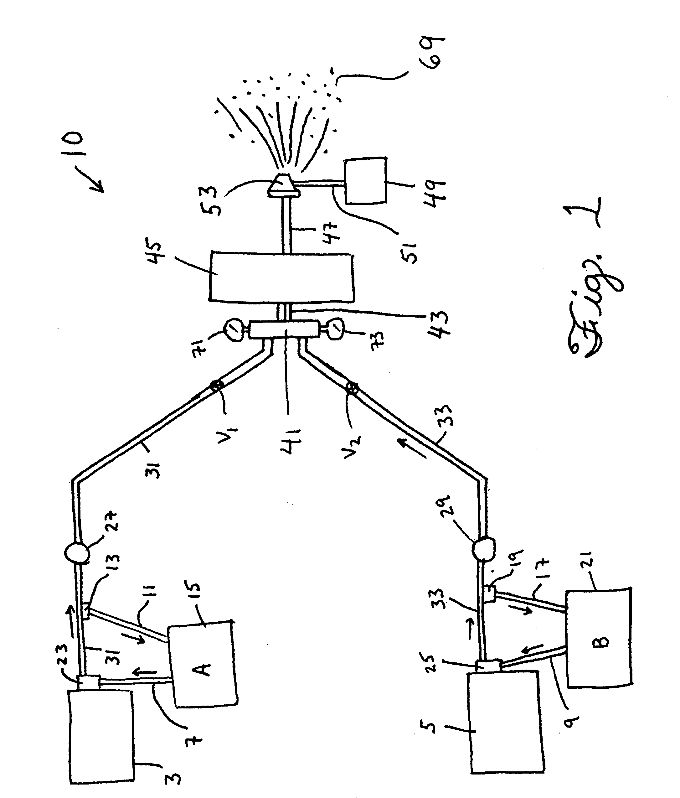 High-solids, reactive components spray application systems