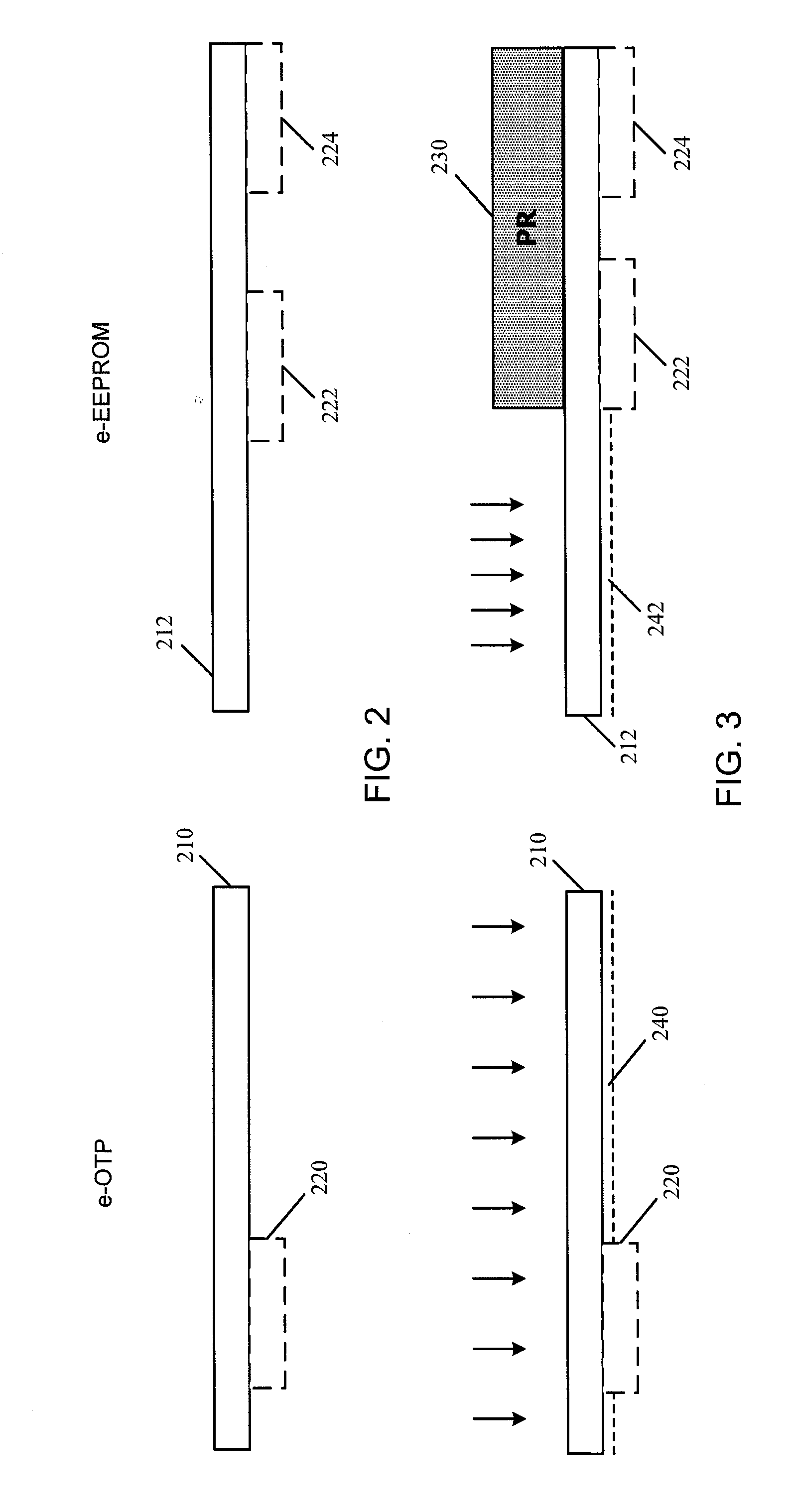 Electrically programmable device with embedded eeprom and method for making thereof