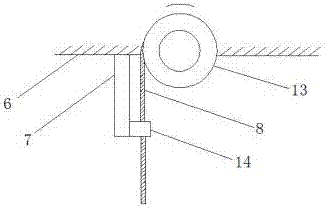 Device capable of preventing inertia swing of unmanned overhead crane clamp