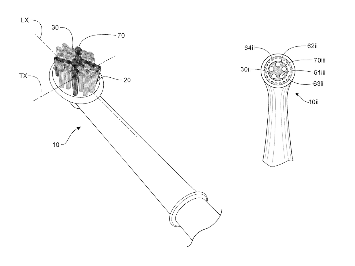 Oral-care implement having color-communicative element