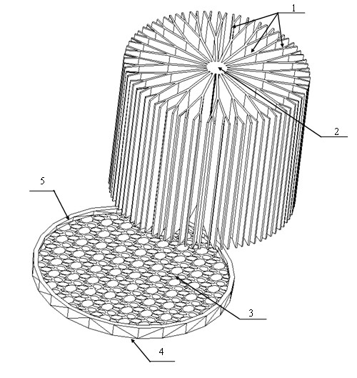 Configurational tree-shaped heat pipe radiator