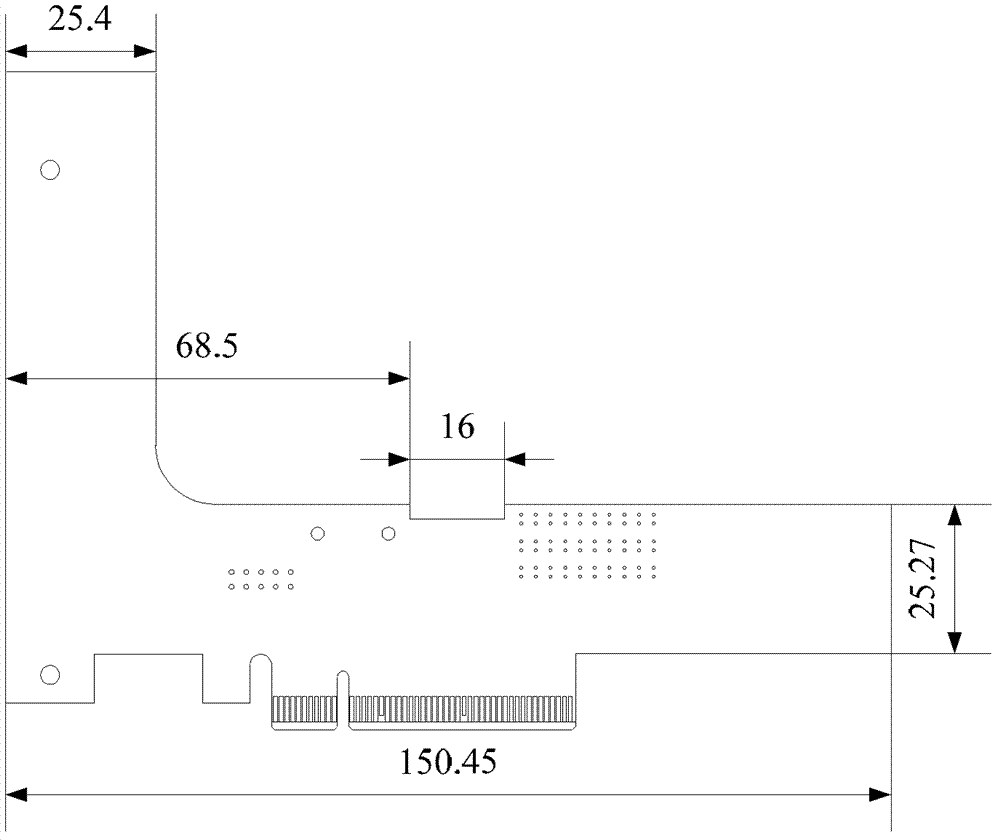 Adapter card for PCI (peripheral component interconnect ) Express X8 to CPCI (compact peripheral component interconnect ) Express X8