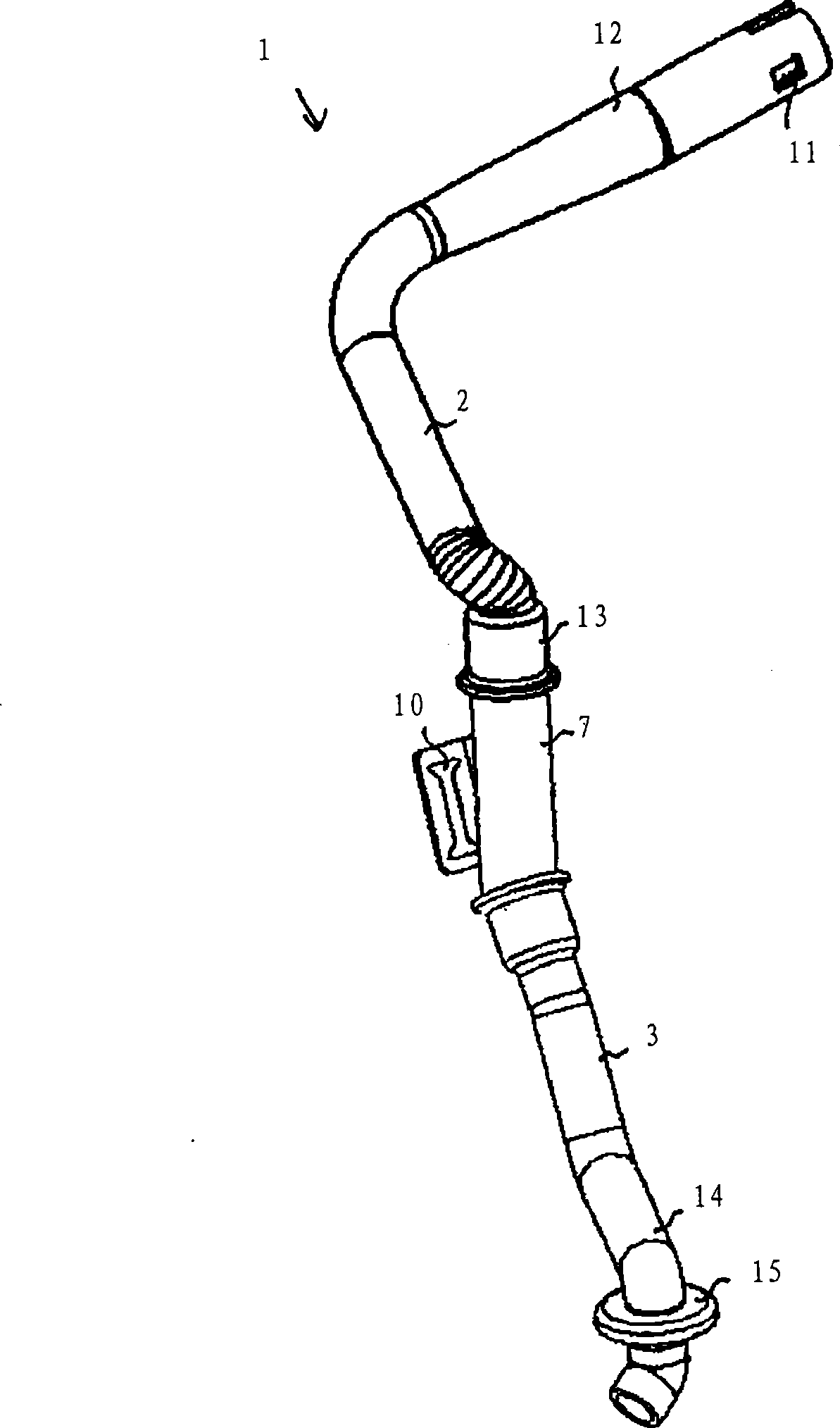 Condensate draining pipe and method for assembling a condensate draining pipe