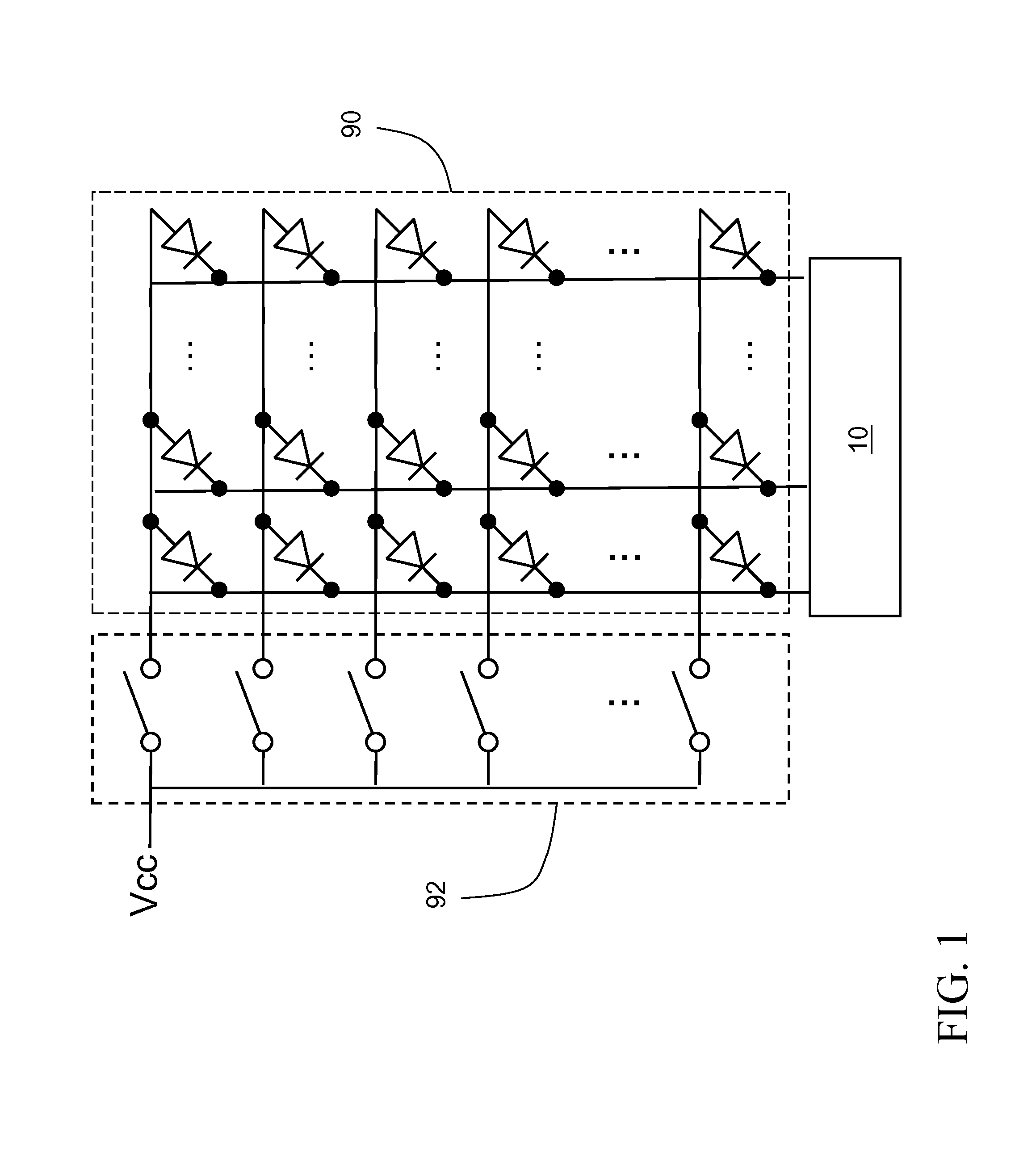 Scan-type display device control circuit