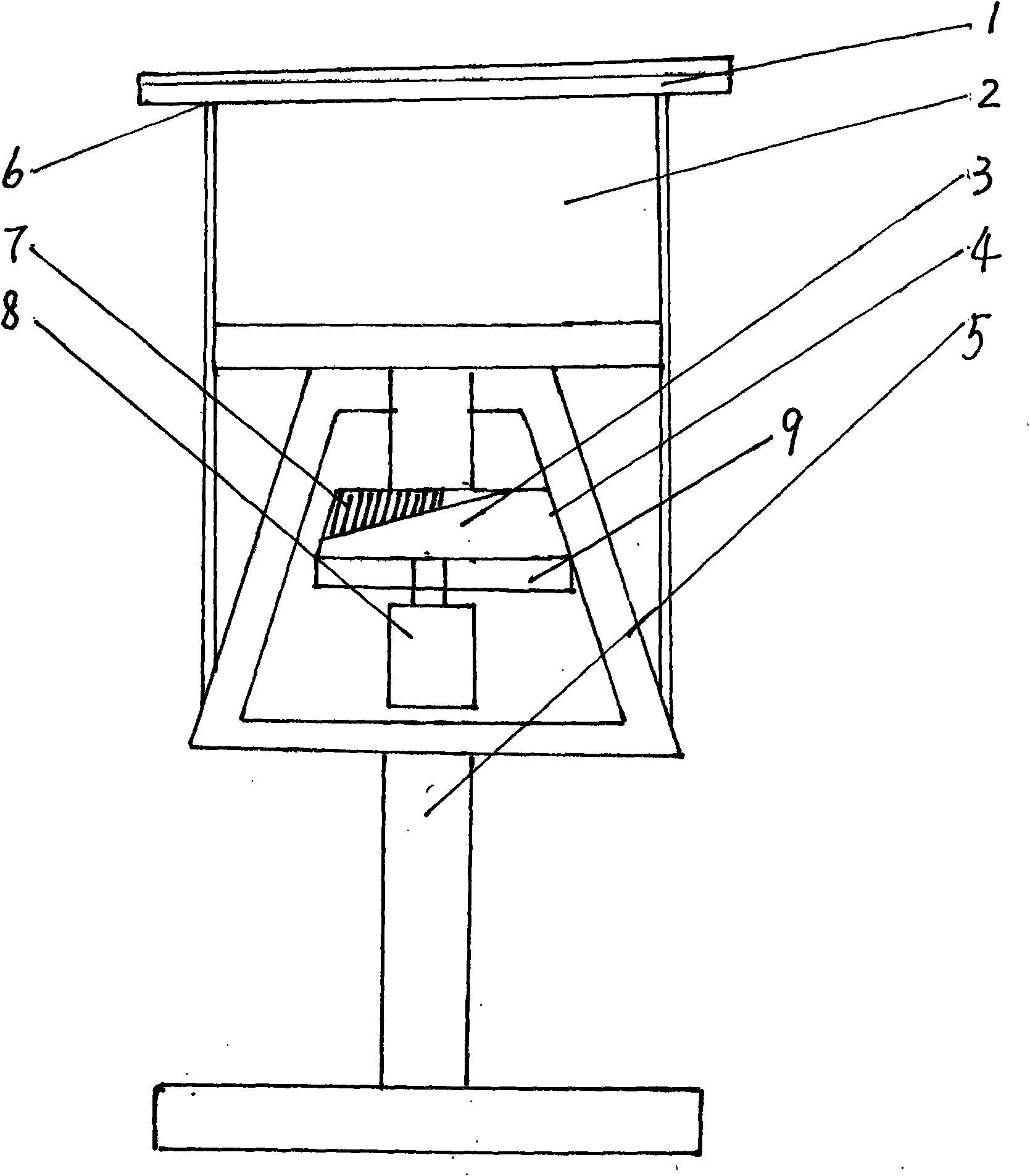 Floor-type solar energy electric-heating liquid mosquito repelling device for crashing pests