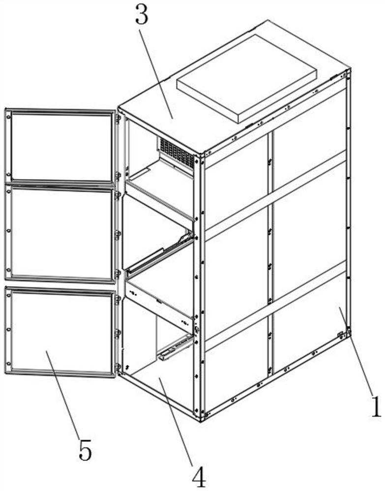 A high-voltage ring network cabinet with an internal protection device