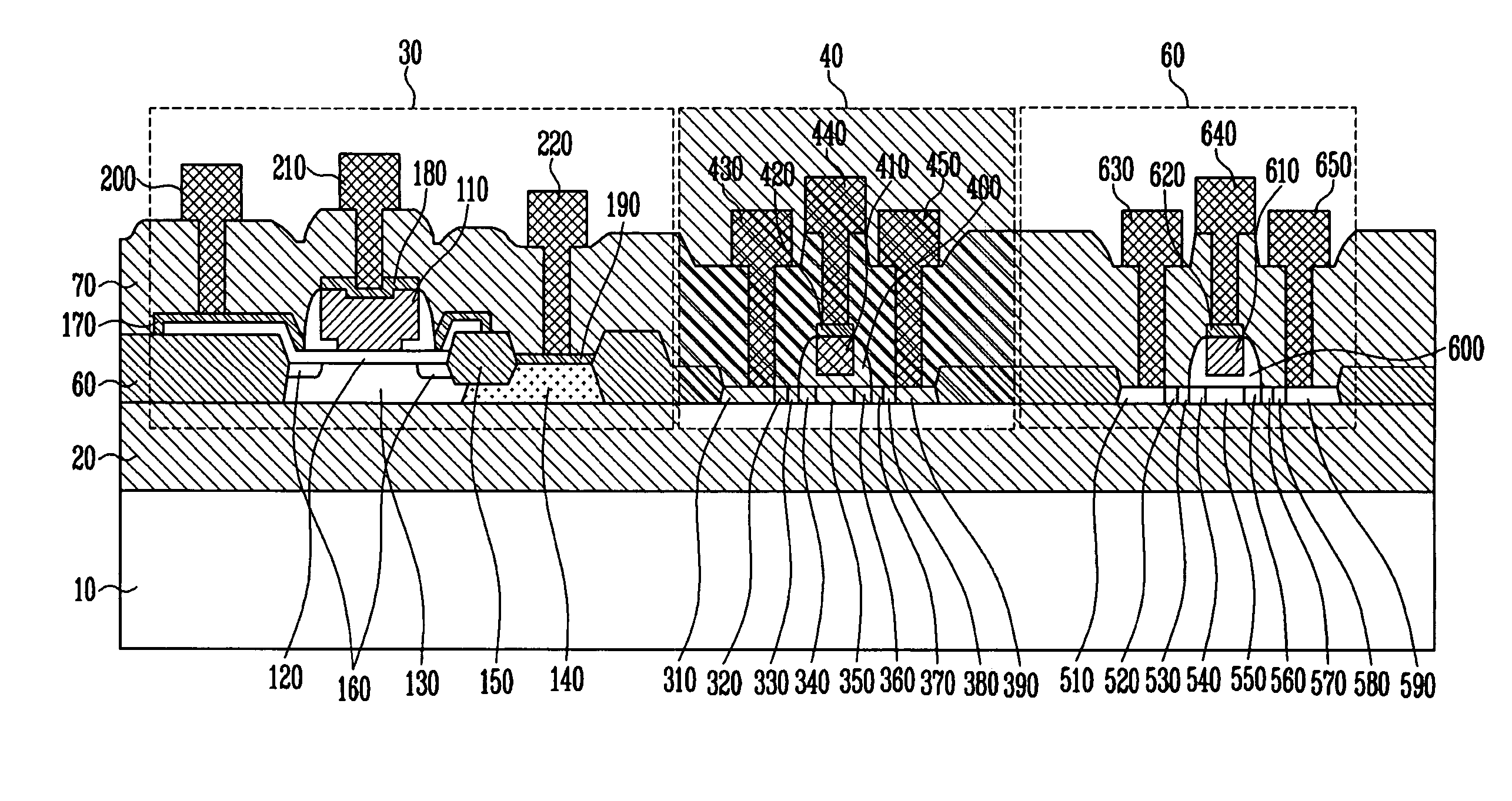 NMOS device, PMOS device, and SiGe HBT device formed on SOI substrate and method of fabricating the same