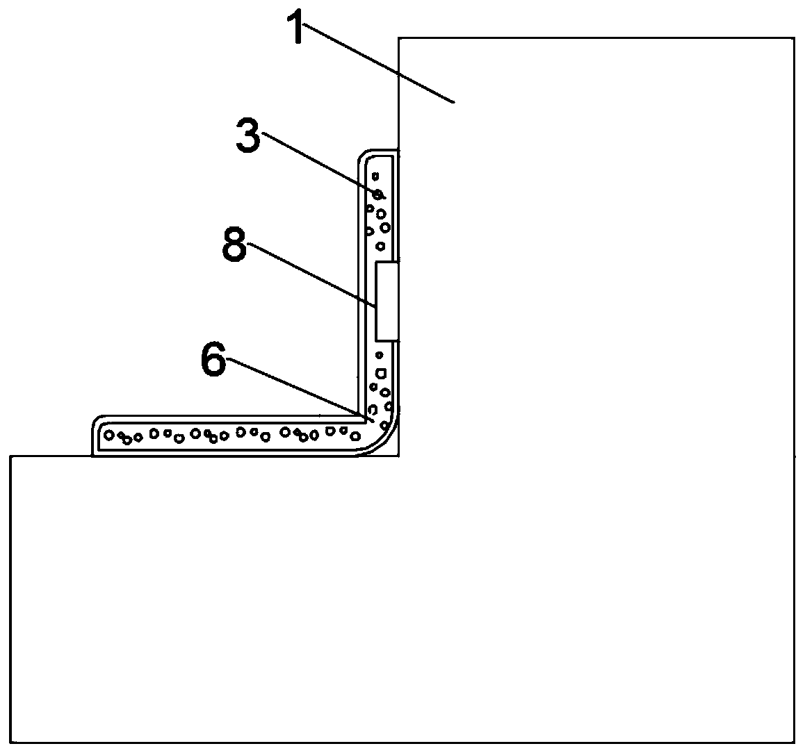 Light concrete internal and external corner structure in prefabricated building and installation method
