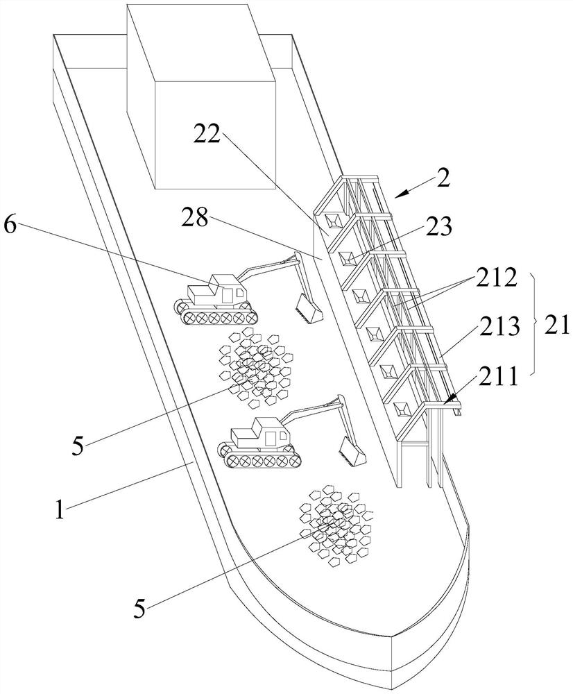 Seabed large-area steel wire gabion mounting equipment and method thereof