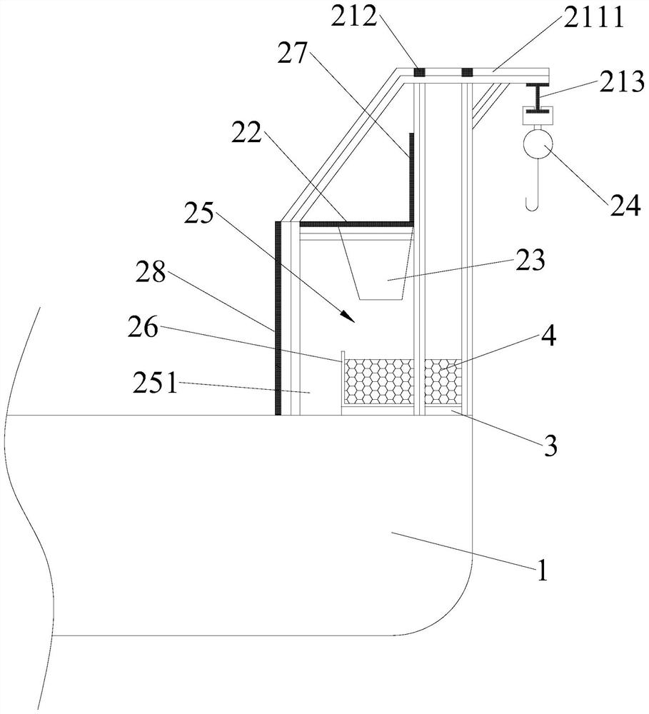 Seabed large-area steel wire gabion mounting equipment and method thereof