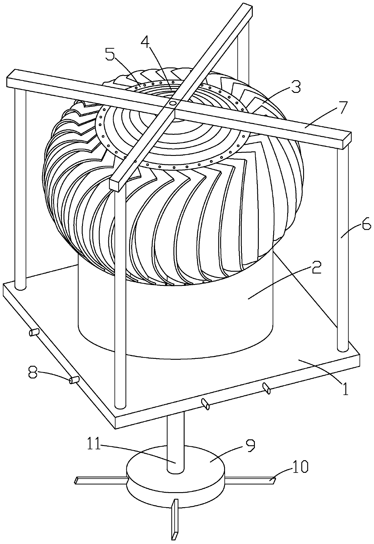 A kind of unpowered fan, its manufacturing method and application