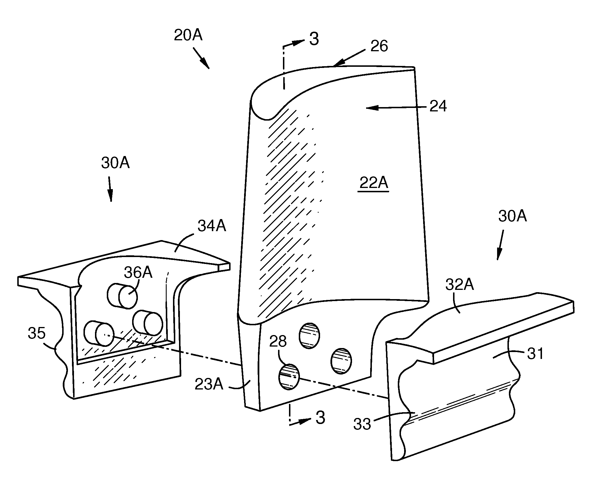 Turbine engine airfoil and platform assembly