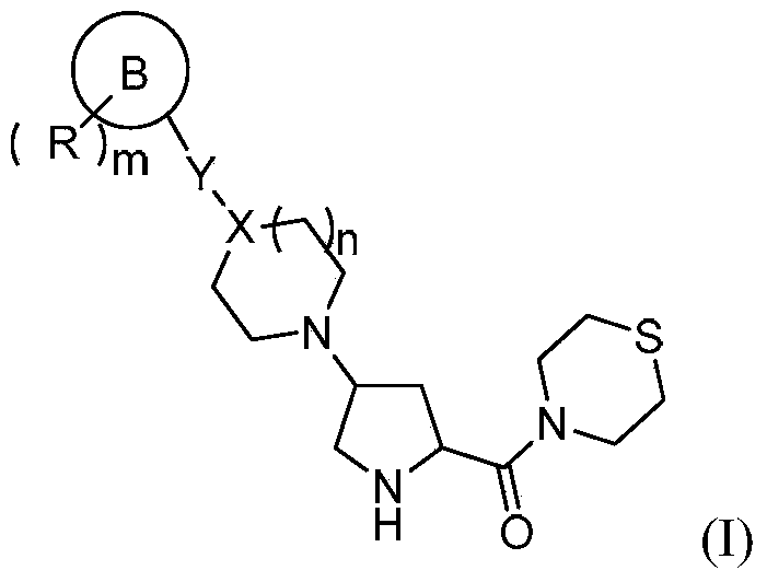 Nitrogen-containing heterocyclic substituted pyrrolidine formyl thiomorpholin DPP-IV inhibitor