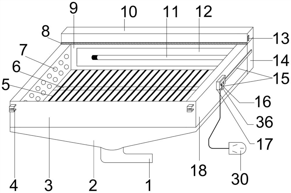 A built-in foot dryer with sterilization function